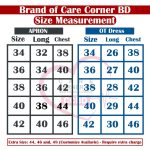 Size Chart for Medical Apron